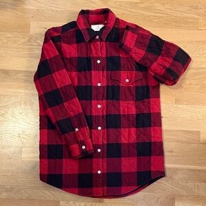 Aritzia Wilfred Free Buffalo check plaid button down shacket/coat